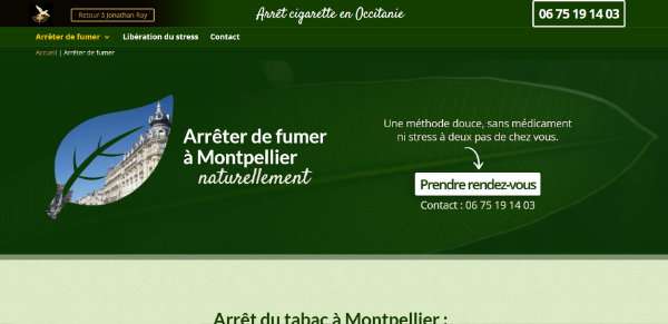 Apperçu du site Stop smoking occitanie